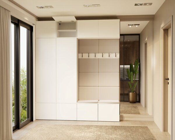 TP Living Předsíňová stěna Haga 2Sz2W 200 cm bílá