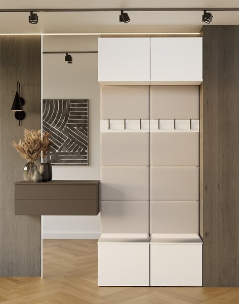 TP Living Předsíňová stěna HAGA 2W 100 cm bílá