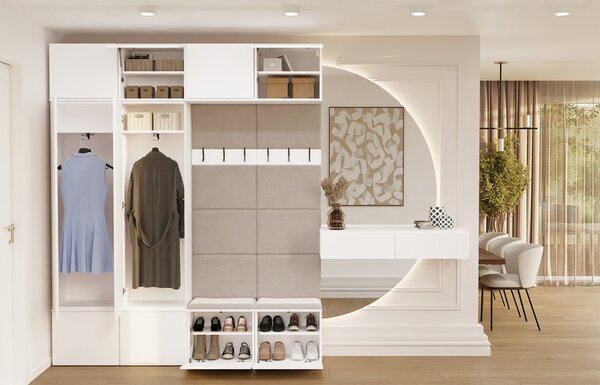 TP Living Předsíňová stěna Haga 2Sz2W 200 cm bílá