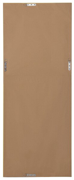 Nástenné zrkadlo strieborné a zlaté obdĺžnikové 50 x 130 cm minimalistický dizajn art deco spálňa obývacia izba