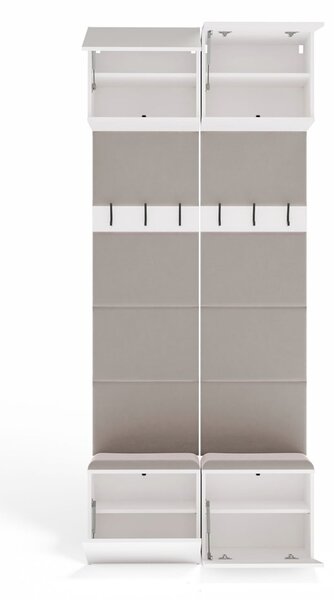 TP Living Předsíňová stěna HAGA 2W 100 cm bílá