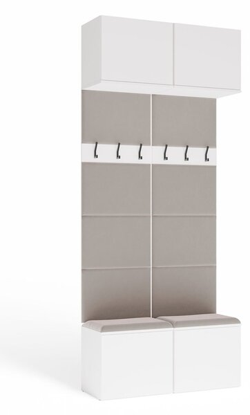 TP Living Předsíňová stěna HAGA 2W 100 cm bílá