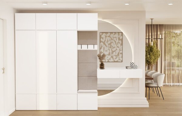 TP Living Předsíňová stěna Haga 3Sz1W 200 cm bílá