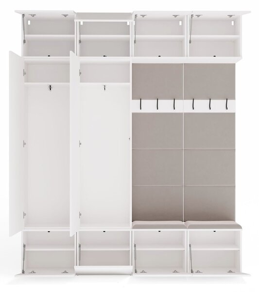 TP Living Předsíňová stěna Haga 2Sz2W 200 cm bílá