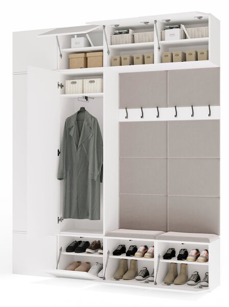 TP Living Předsíňová stěna Haga 2Sz2W 200 cm bílá