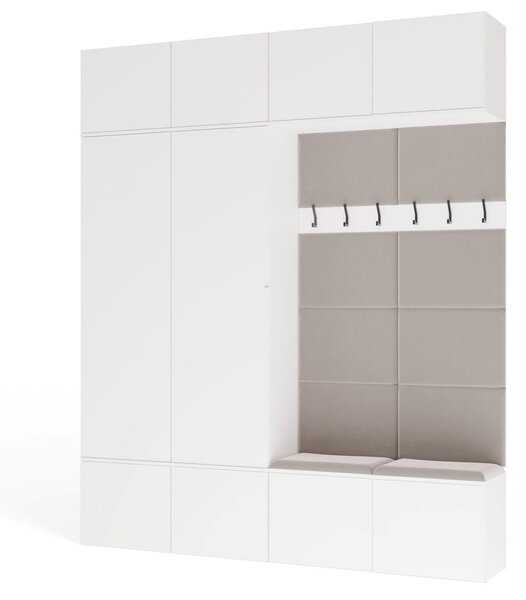 TP Living Předsíňová stěna Haga 2Sz2W 200 cm bílá