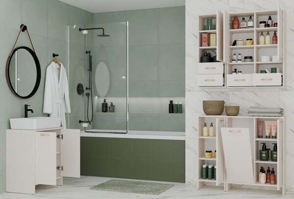 TP Living Skříňka pod umyvadlo s deskou Nina 60 cm kašmírová