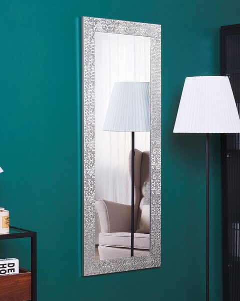 Nástenné zrkadlo strieborná 50 x 130 cm obdĺžnikové moderný štýl obývacia izba spálňa