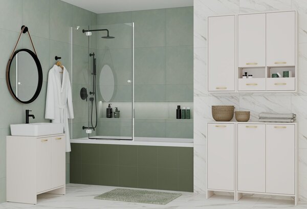 TP Living Horní závěsná koupelnová skříňka Nina W1D 35 cm kašmírová