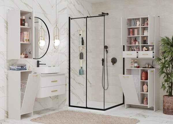 TP Living Horní závěsná koupelnová skříňka Nina W1D 35 cm kašmírová