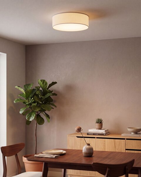 Stropná lampa biela zmes bavlny a polyesteru ø 45 cm na strop moderný boho štýl obývačka spálňa jedáleň
