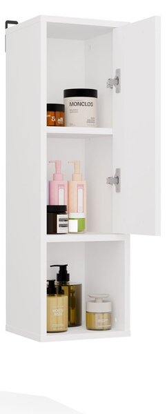 TP Living Závěsná horní koupelnová skříňka Mexy W1D 25,5 cm bílá