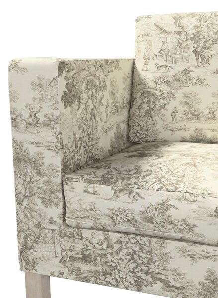 Poťah na sedačku Karlanda (pre 2 osoby,krátky) farba produktu hnedá látka vzorované