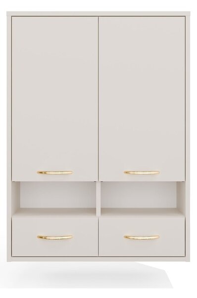 TP Living Horní závěsná koupelnová skříňka Nina W2D2P2S 66 cm kašmírová