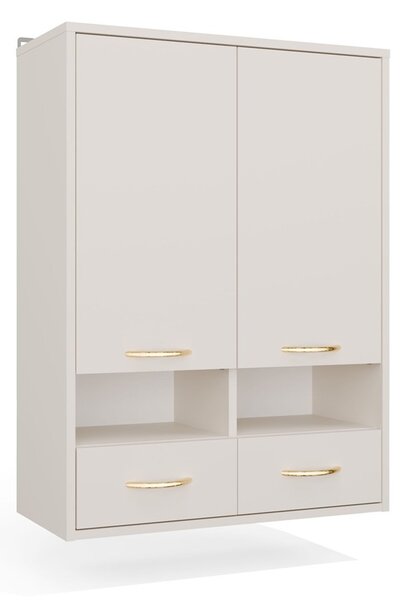 TP Living Horní závěsná koupelnová skříňka Nina W2D2P2S 66 cm kašmírová