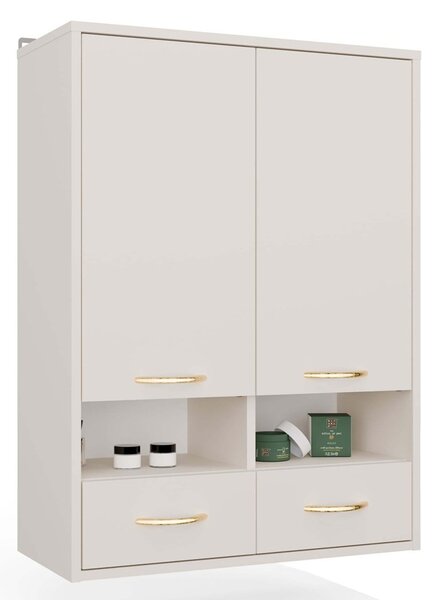 TP Living Horní závěsná koupelnová skříňka Nina W2D2P2S 66 cm kašmírová