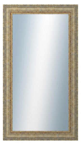 DANTIK - Zrkadlo v rámu, rozmer s rámom 50x90 cm z lišty ZVRATNÁ bielozlatá plast (3067)