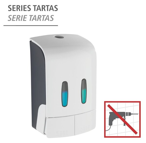 Biely nástenný plastový dávkovač mydla 0.96 l Tartas - Wenko