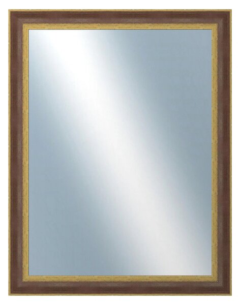 DANTIK - Zrkadlo v rámu, rozmer s rámom 70x90 cm z lišty ZVRATNÁ červenozlatá plast (3069)