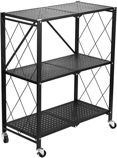 TP Living Skladací kuchynský regál AZIONE 72x87 cm čierny