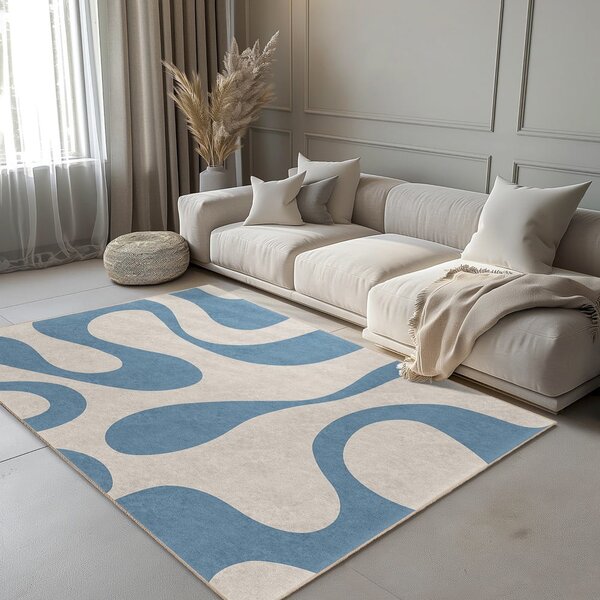Modrý prateľný koberec 120x180 cm Blue Latte – Mila Home