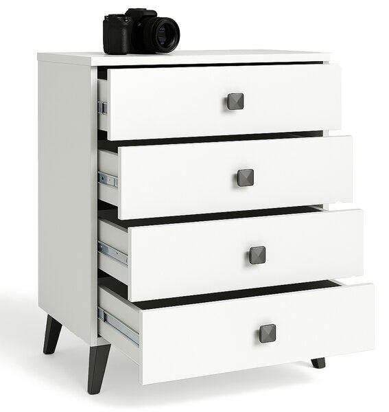 Ak furniture Komoda MOBI K-04 biela/čierna