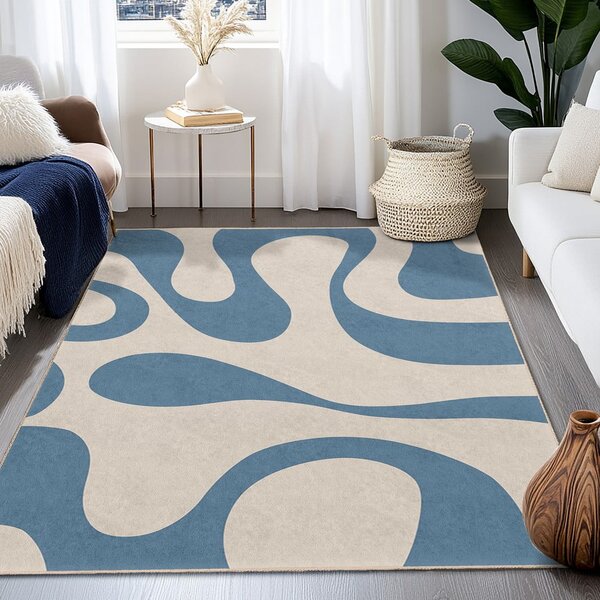 Modrý prateľný koberec 120x180 cm Blue Latte – Mila Home