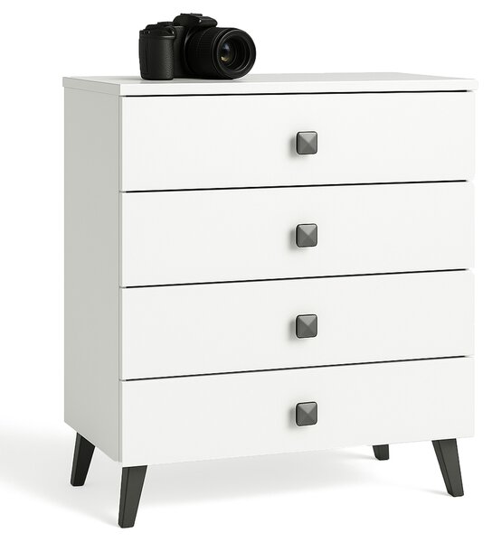 Ak furniture Komoda MOBI K-04 biela/čierna
