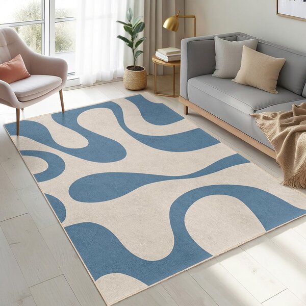 Modrý prateľný koberec 120x180 cm Blue Latte – Mila Home