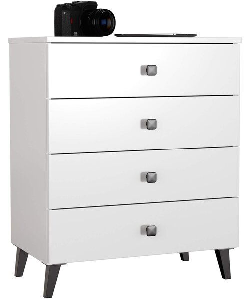 Ak furniture Komoda MOBI K-04 biela/čierna