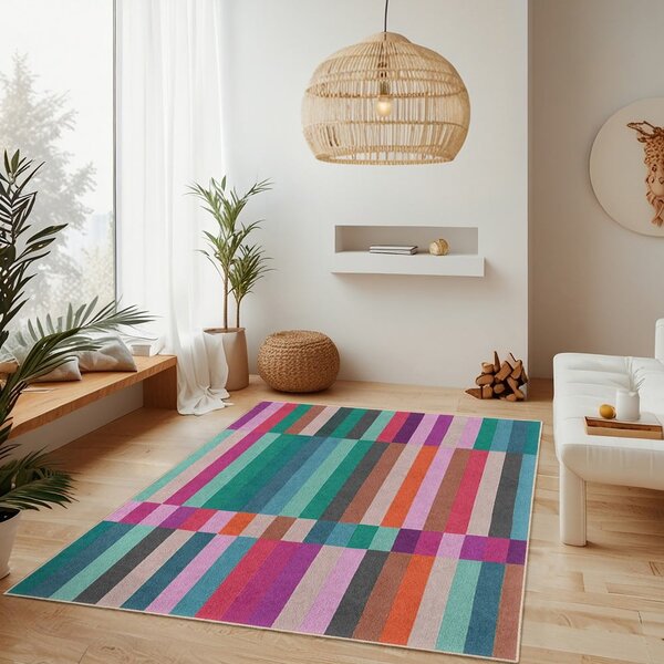 Tyrkysový prateľný behúň 60x230 cm Acid Rain – Mila Home