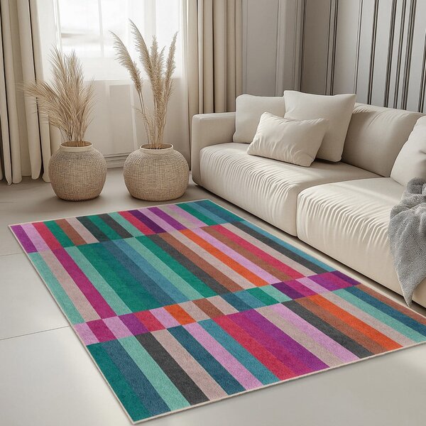 Tyrkysový prateľný behúň 60x230 cm Acid Rain – Mila Home
