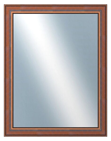 DANTIK - Zrkadlo v rámu, rozmer s rámom 70x90 cm z lišty ANGLIE hnedá (561)