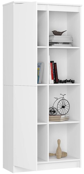 Ak furniture Regál Rexa 80 cm 1 skrinka a 4 police biely