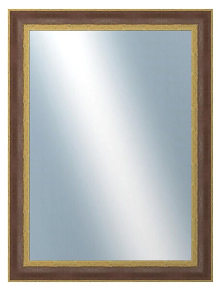 DANTIK - Zrkadlo v rámu, rozmer s rámom 60x80 cm z lišty ZVRATNÁ červenozlatá plast (3069)