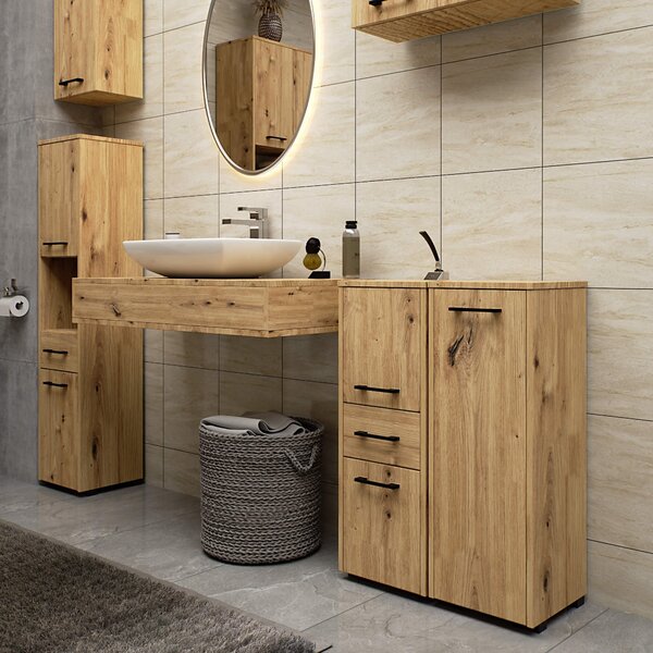 Ak furniture Kúpeľňová skrinka Fin S30 1D 30 cm dub artisan