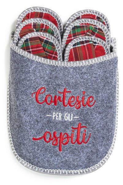 COCCOL Papuče pre hostí "Cortesie per gli ospiti" SET4ks