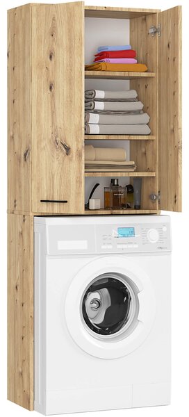 Ak furniture Kúpeľňová skrinka nad práčku FIN 2D dub artisan