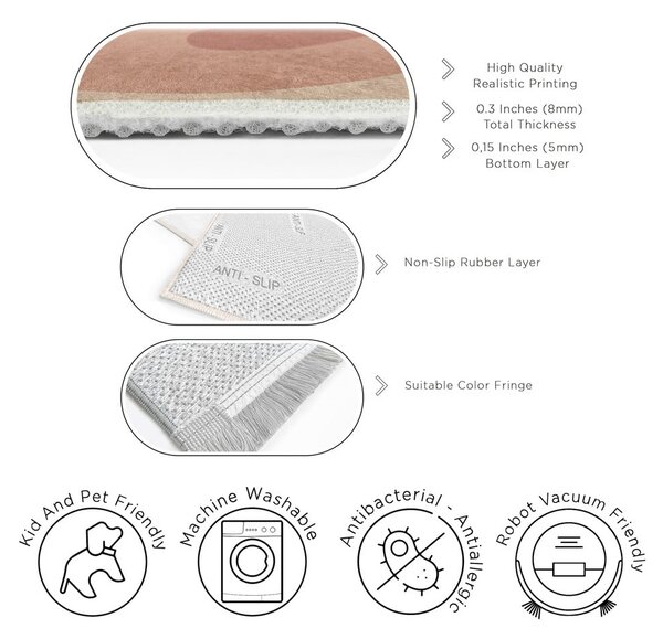 Okrovožltý/staroružový prateľný behúň 80x200 cm Strawberry Creamsicle – Mila Home