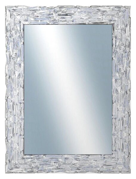 DANTIK - Zrkadlo v rámu, rozmer s rámom 60x80 cm z lišty Travertino strieborné (2893)