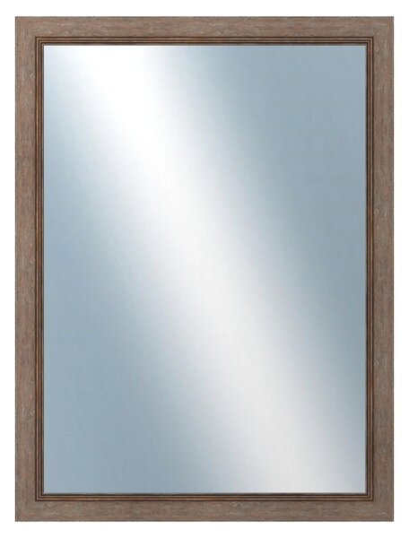 DANTIK - Zrkadlo v rámu, rozmer s rámom 60x80 cm z lišty CARRARA hnedá (2894)