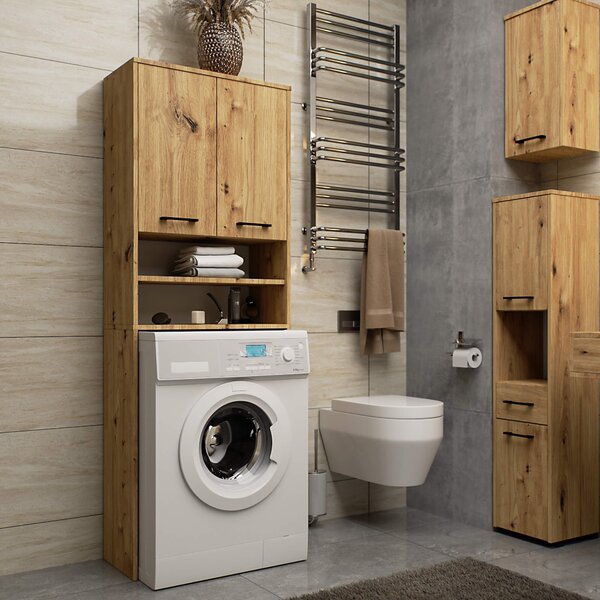 Ak furniture Kúpeľňová skrinka nad práčku FIN dub artisan