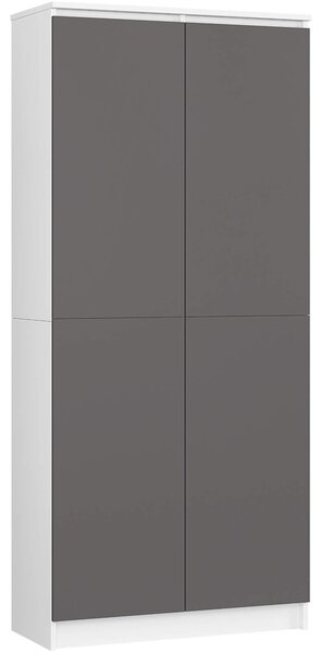 Ak furniture Skriňa na knihy/šatník R 80 cm CLP biela/grafit