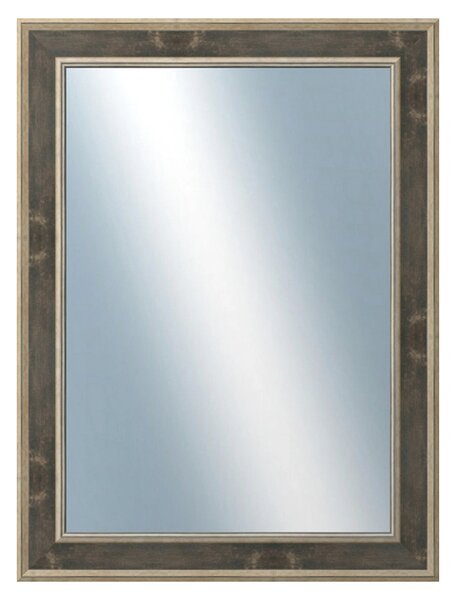 DANTIK - Zrkadlo v rámu, rozmer s rámom 60x80 cm z lišty TOOTH zlatá čierna (2780)