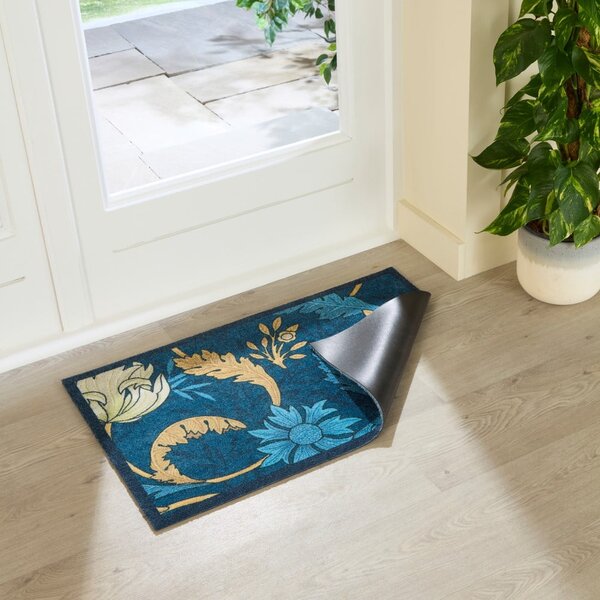 Rohožka 50x80 cm William Morris Blue – Artsy Doormats