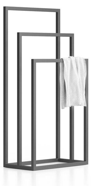 Regnis príslušenstvo, 3-ramenný kovový čierny držiak na uteráky, čierna matná, REGNIS/ST-3/BLACK