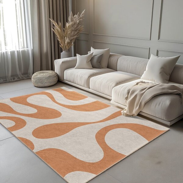 Oranžový prateľný koberec 120x180 cm Caramel Latte – Mila Home