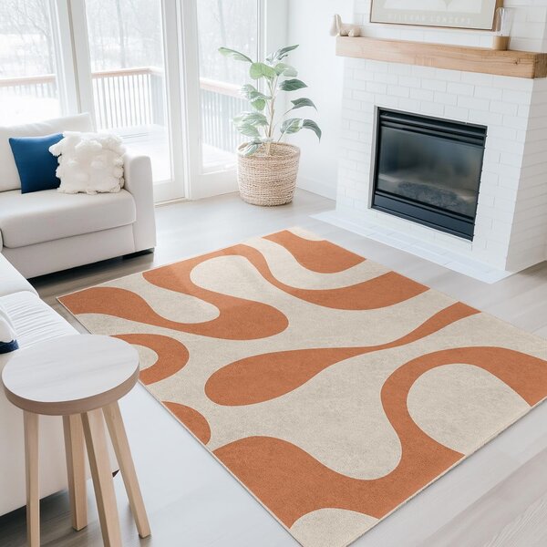 Oranžový prateľný koberec 120x180 cm Caramel Latte – Mila Home