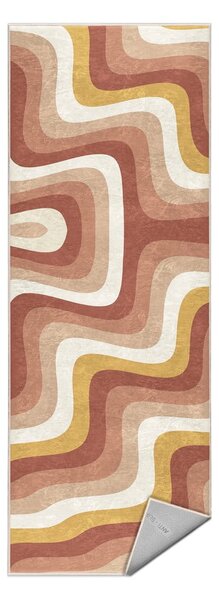 Okrovožltý/staroružový prateľný behúň 60x230 cm Creamy Strawberry Swirl – Mila Home