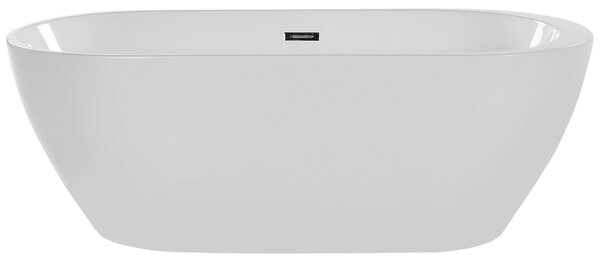 Voľne stojaca vaňa biela akrylát 150 x 75 cm oválny tvar elegantný moderný štýl kúpeľňa